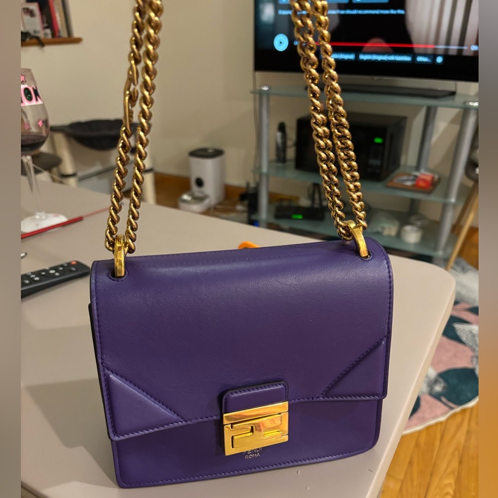 Fendi Goatskin Leather Crossbody Bag